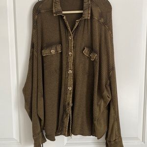 Free People One Scout Jacket- XL Army Green